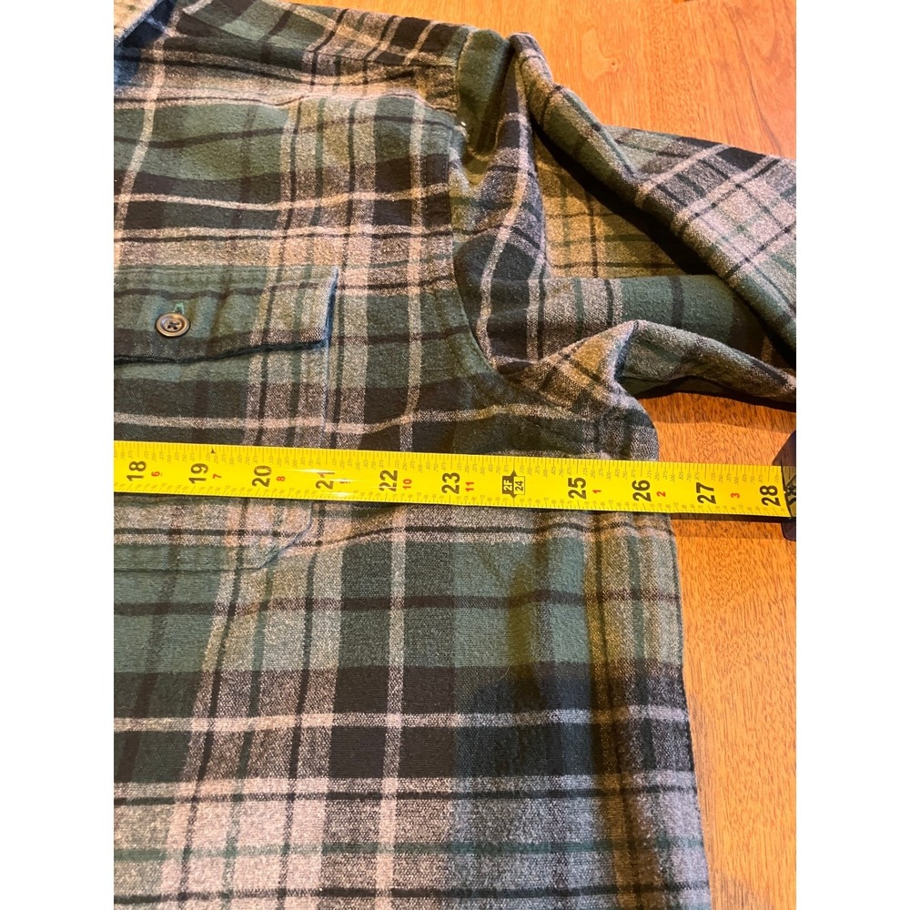 LL Bean Chamois Cloth Shirt Mens XL REG Plaid Flannel Long Sleeve Button Up - Picture 6 of 7